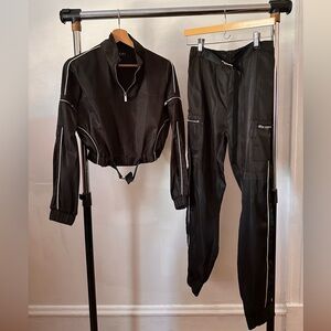 AKIRA Black Track Suit with White Accents